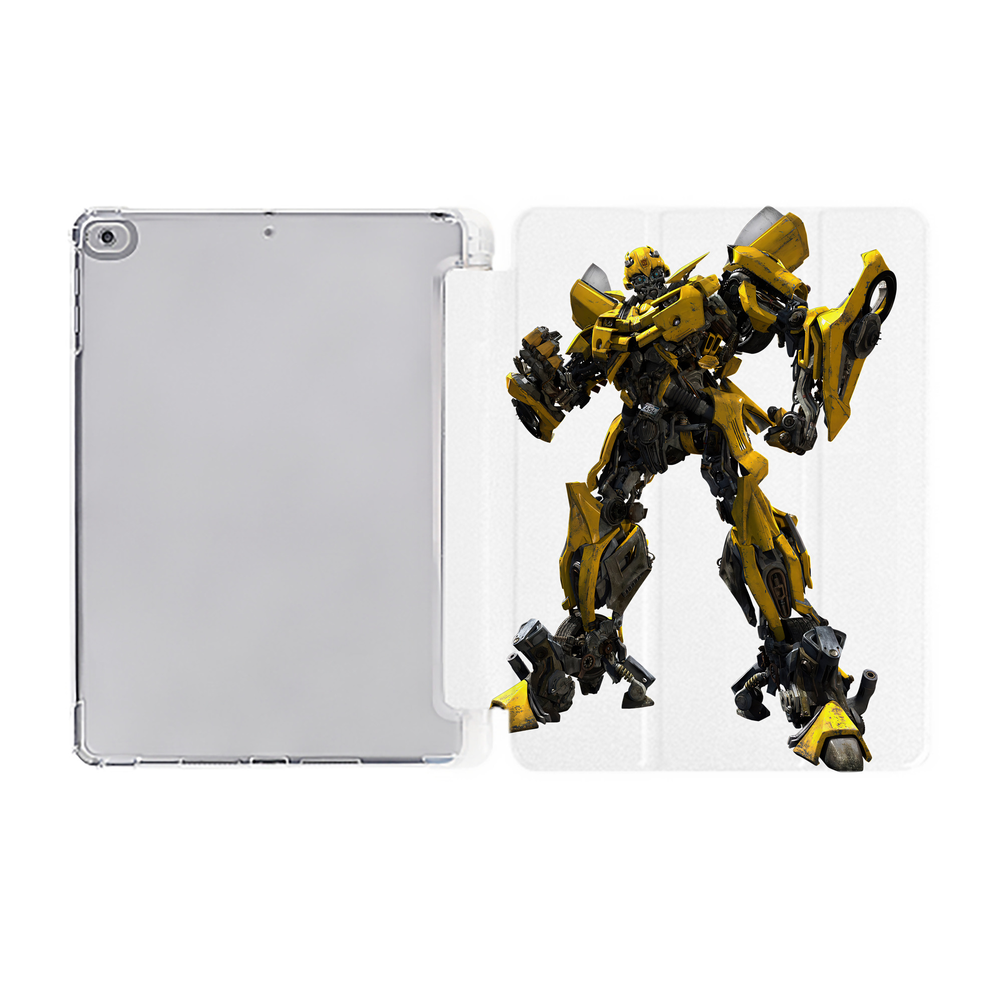 （画像用） Transformers トランスフォーマー IPad ケース ペン収納付き 三つ折りスタンド PUレザー×シリコン 対応機種9.5/10.5/10.9インチ